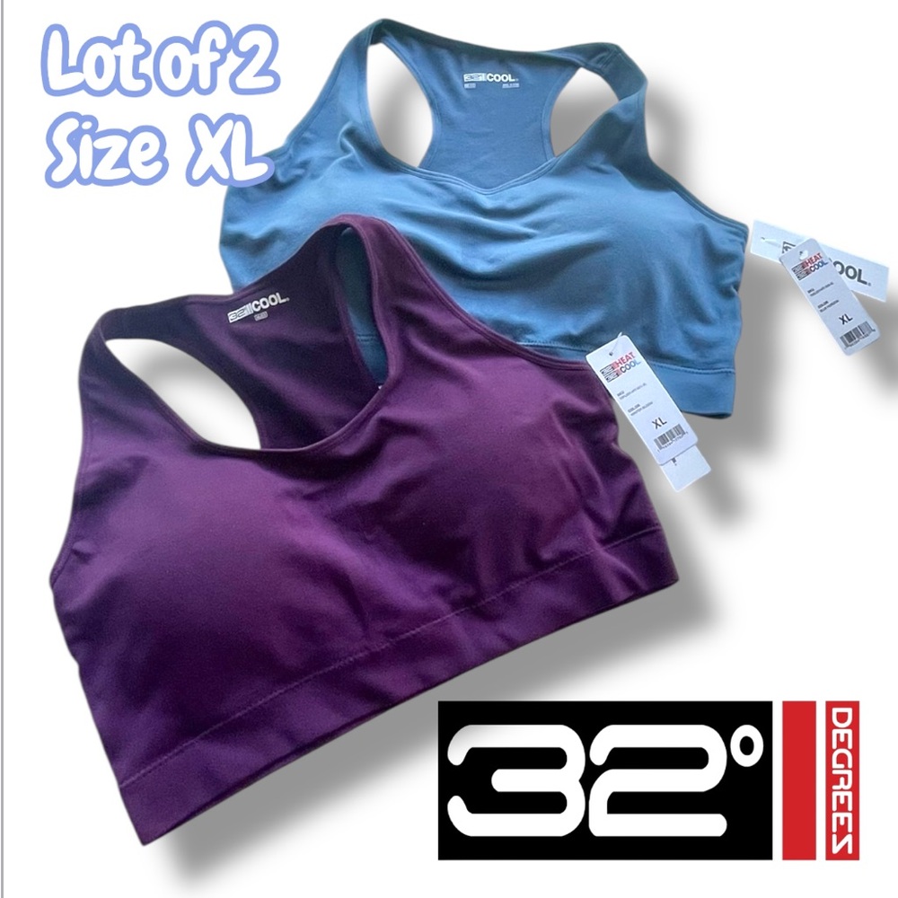 SEAMLESS RACERBACK SPORTS BRA 2 pieces Size XL